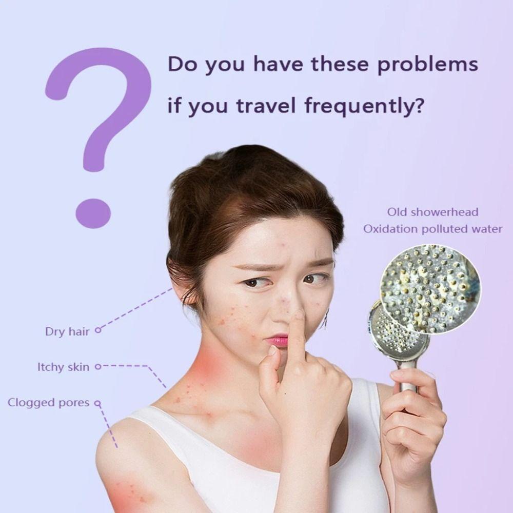 Detachable Shower Sprayer 3 Modes Sprinkler Sprayer Portable Filtered Shower Head Travel