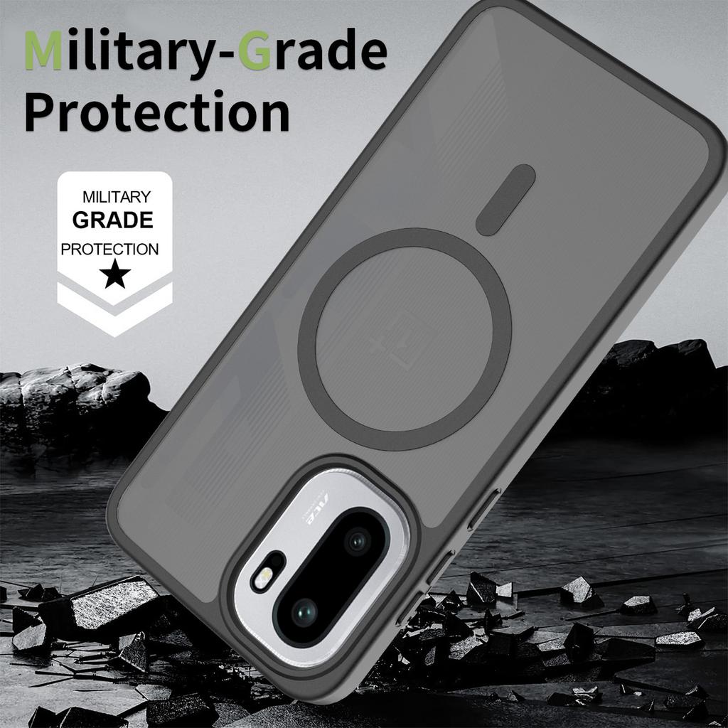 Haptik Magnetische Handyhülle Für OnePlus Ace 6 6T 15R 6,83 Zoll Magsafe Kabelloses Laden TPU-Rahmen Hartplastik-Rückseite