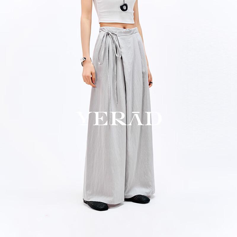 YERAD Women s Tie-Waist Wide-Leg Trousers 30