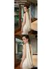 Elegant Summer Satin Evening Gown - Sexy European & American French Style Long Dress for Women