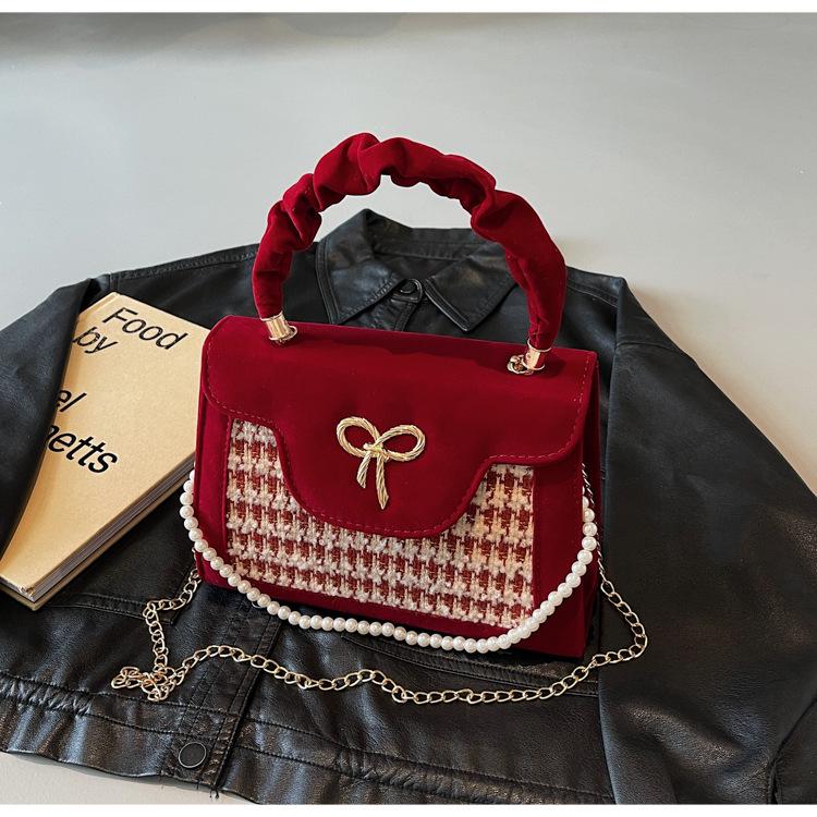 

2024 Высококлассная красная свадебная сумочка для свадеб, подружек невесты и невест