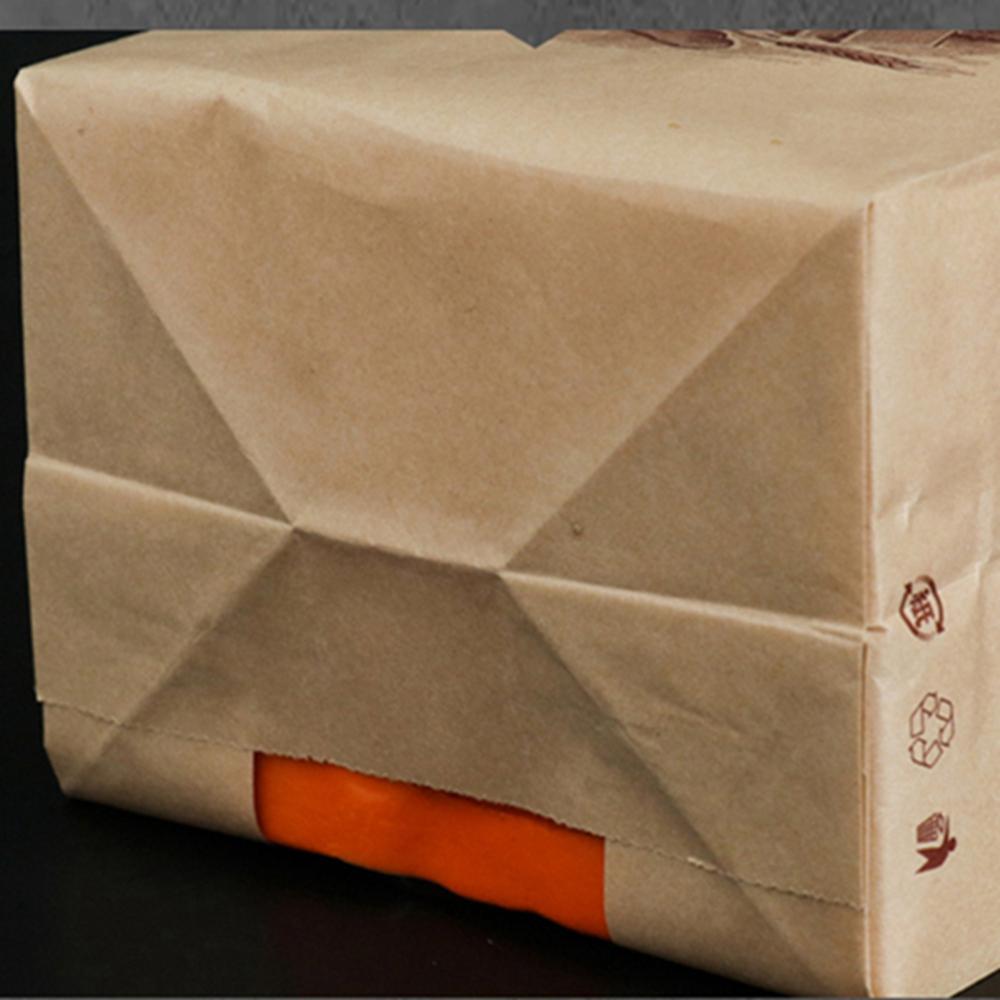 Front Window Loaf Baking Storage Cake Takeaway Kraft Paper Bag Bread Bag Food Packaging Bag Toast