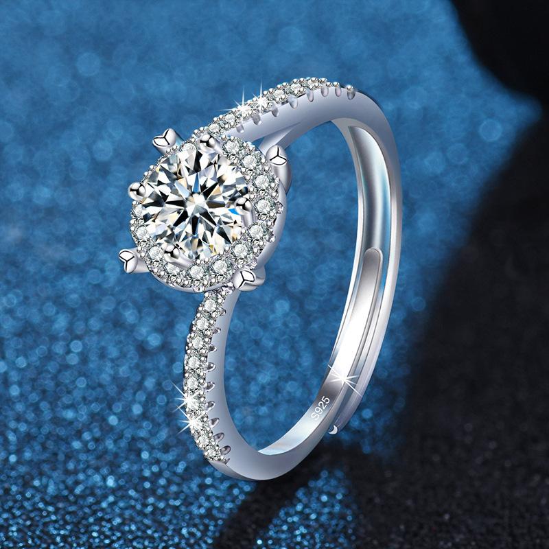 Neuer 925er Sterlingsilberring Verstellbar Schlichtheit Mode Exquisit Herren Damen Schmuck Zubehör Hochzeitssteine Party Geschenke