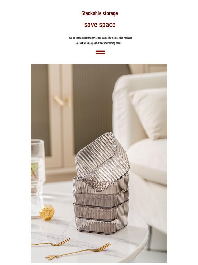 Elegant Transparent Fruit and Snack Display Plate for Living Room