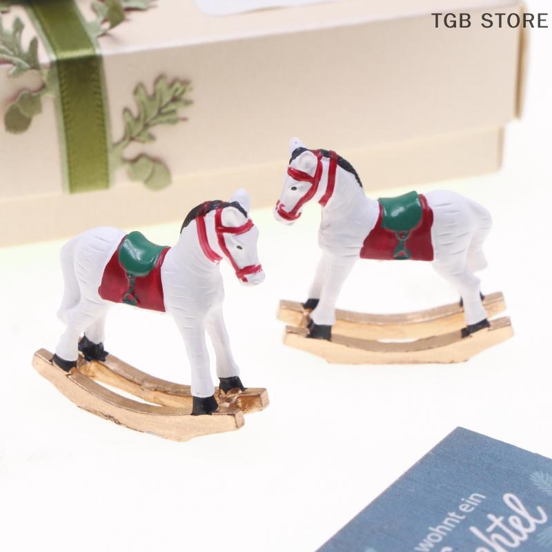 1 Pcs Mini Christmas Decoration Dollhouse Trojans Model Toy 1/12 Miniature Doll House Accessories Bedroom Scene Prop