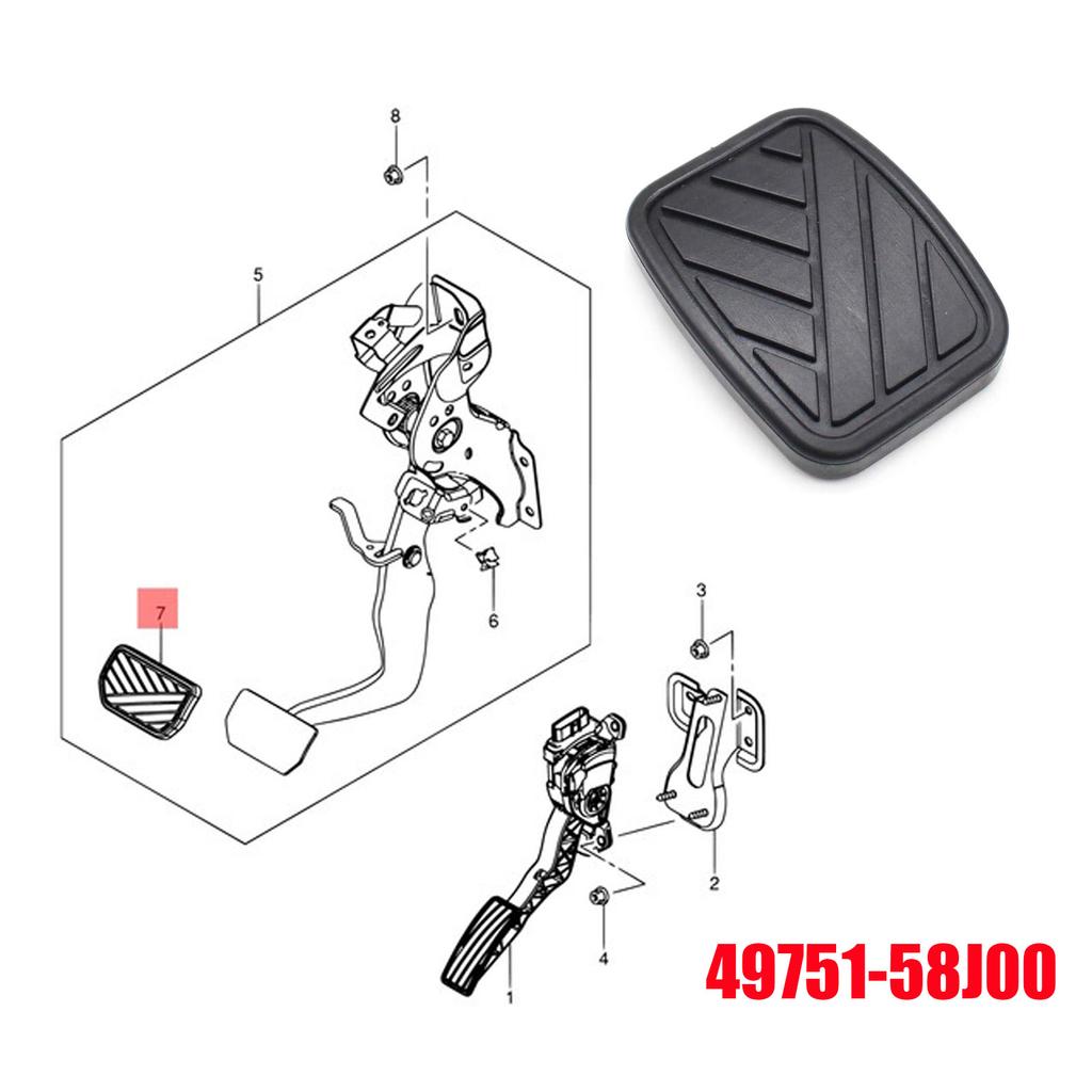 Brake Clutch Rubber Pedal Antislip Foot Pad Protector Cover for Suzuki Swift Jimny Vitara Samurai Esteem SX4 Aerio 4975158J00