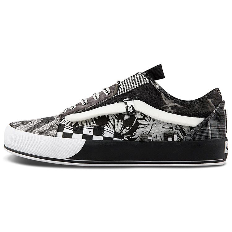 

Кроссовки унисекс Vans Old Skool Cap Patchwork Black True-White VN0A4UUH2TB