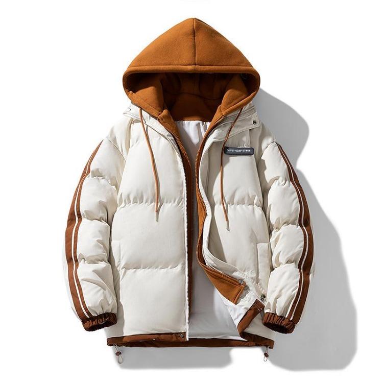 Men's Hooded Thick Warm Cotton Coat Casual Loose Fit Padded Jacket New Autumn Winter Color Trend