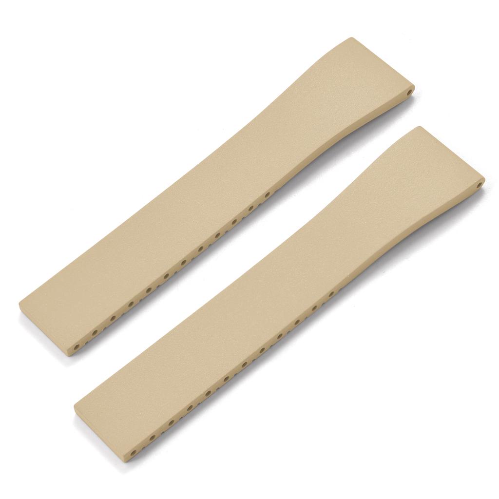 New Fluoro Rubber Watch Band CTS FKM Strap 16 18 19 20 21 22mm Cut to Size Fast Release Adjustable Universal Rose Gold Buckle