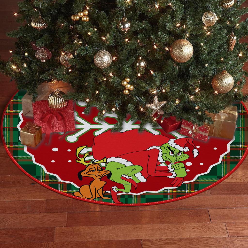 Ozdoba na choinkę dolna spódnica choinkowa obwód choinki nadruk kreskówkowy