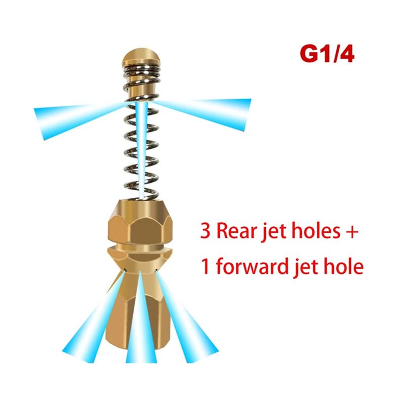 Good-Drain Cleaners Water Jet Sewer Jetter Cleaning Nozzle Kit For 1/4 Inch Pressure Washer Accessories Quick Connector Parts