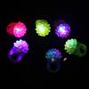 6Pc Creative Cartoon LED Luminous Finger Rings Shine In The Dark Light Toys Girls Glowing Strawberry Ring Light Toy Kids Gifts