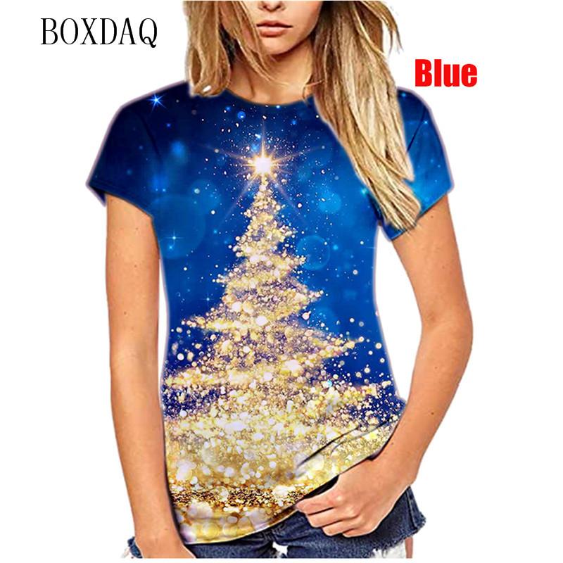 

Різдвяна ялинка з 3d-принтом. Жіночі модні футболки з короткими рукавами. Вуличні хіп-хоп. Різдвяні жіночі футболки. Великі повсякденні новорічні топи. XL