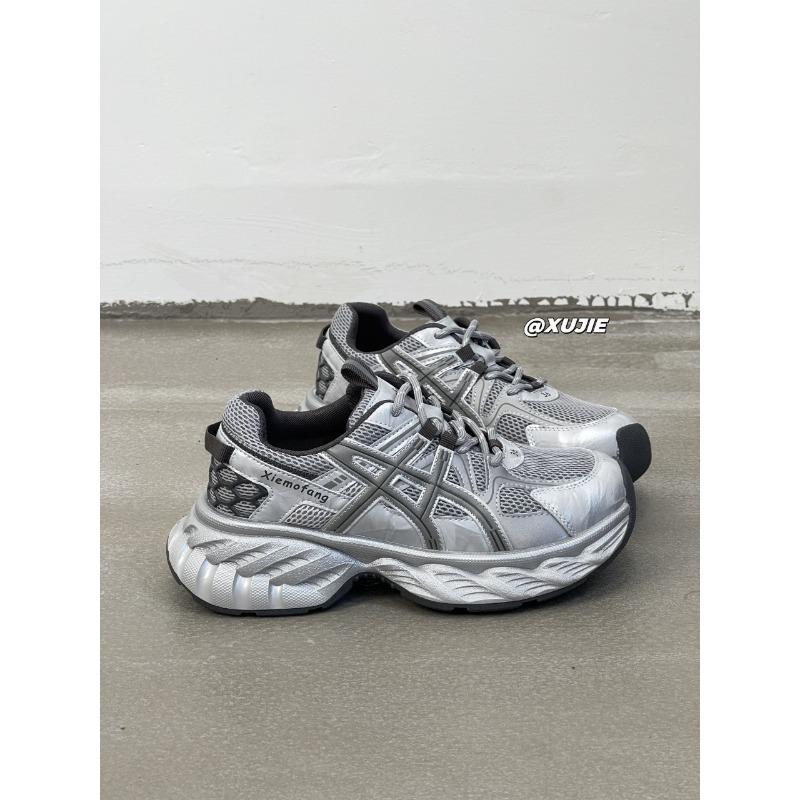Autumn mesh breathable trendy brand casual shoes women's new shoes versatile thick-soled heightening dad shoes