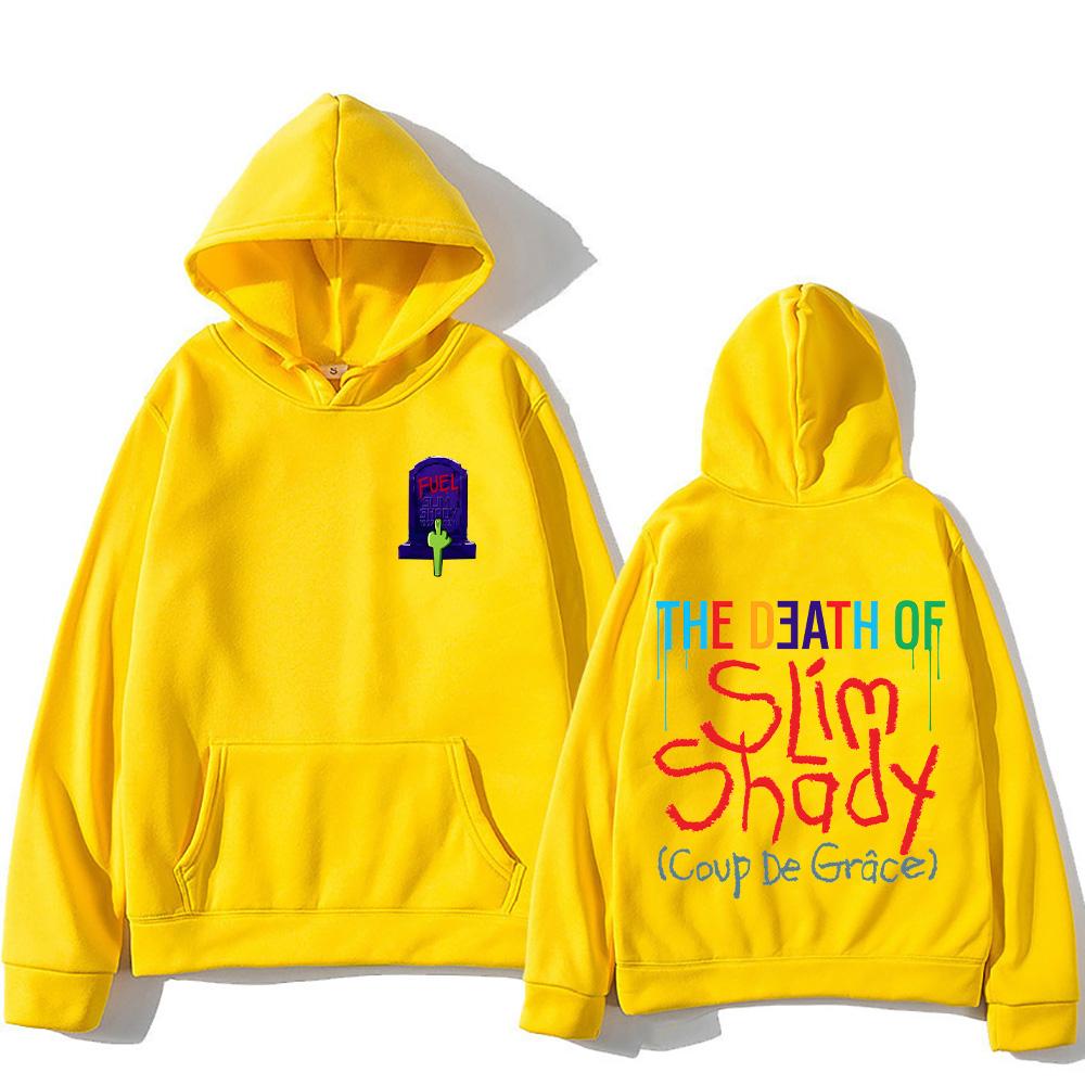 Rapper Eminem Fuel Hoodies Death of Slim Shady Sweatshirts Vintage Aesthetic Pullovers New Fashion Women Men Casual Hoodie