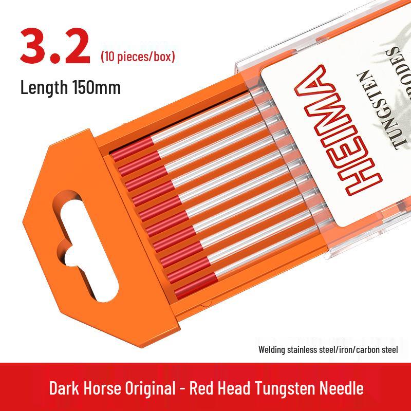 Dark Horse Wolframnadel- und Stangen-Set mit Cer/Thorium-Elektroden für Argon-Lichtbogen-Schweißbrenner: Größen 1,6 mm, 2,0 mm, 2,4 mm, 3 mm.