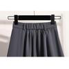 Spring Summer Women Plus Size New Skirts Vintage Elastic Solid Loose Pleated Skirts High Waist