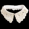 Ladies Women Adult Detachable Shirt Fake Collar Vintage Lace Pearl False Collar Blouse Neckwear Clothing Accessories