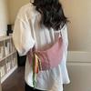 Colth Dumpling Bag Large Capacity Crossbody Bag Storage Bag Plaid Shoulder Bag  School