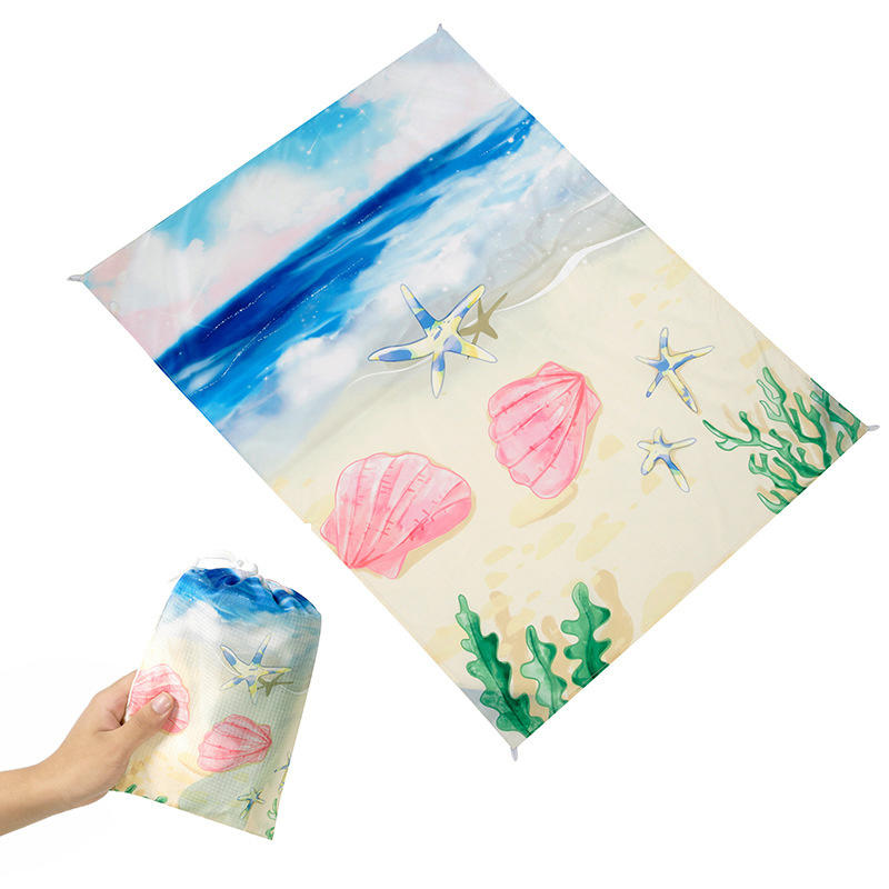 Large Foldable Beach Blanket Waterproof Sandproof Beach Mat Outdoor Picnic Mat for Travel Hiking Camping