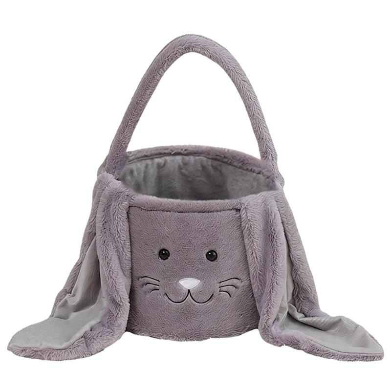 Cute Rabbit Style Velvet Easter Basket Easter Bunny Basket for Kids