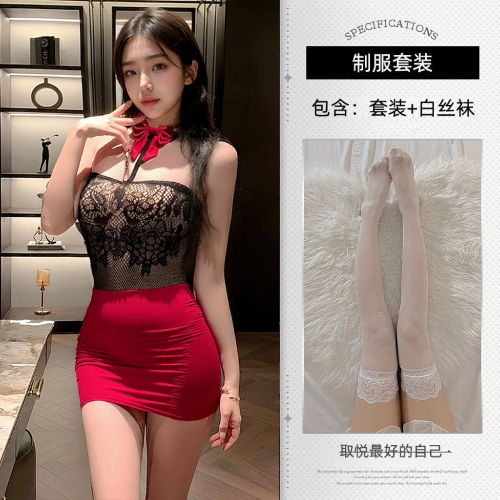 Sex underwear bed hip skirt uniform pure desire pajamas free large size Spice Girls midnight suit