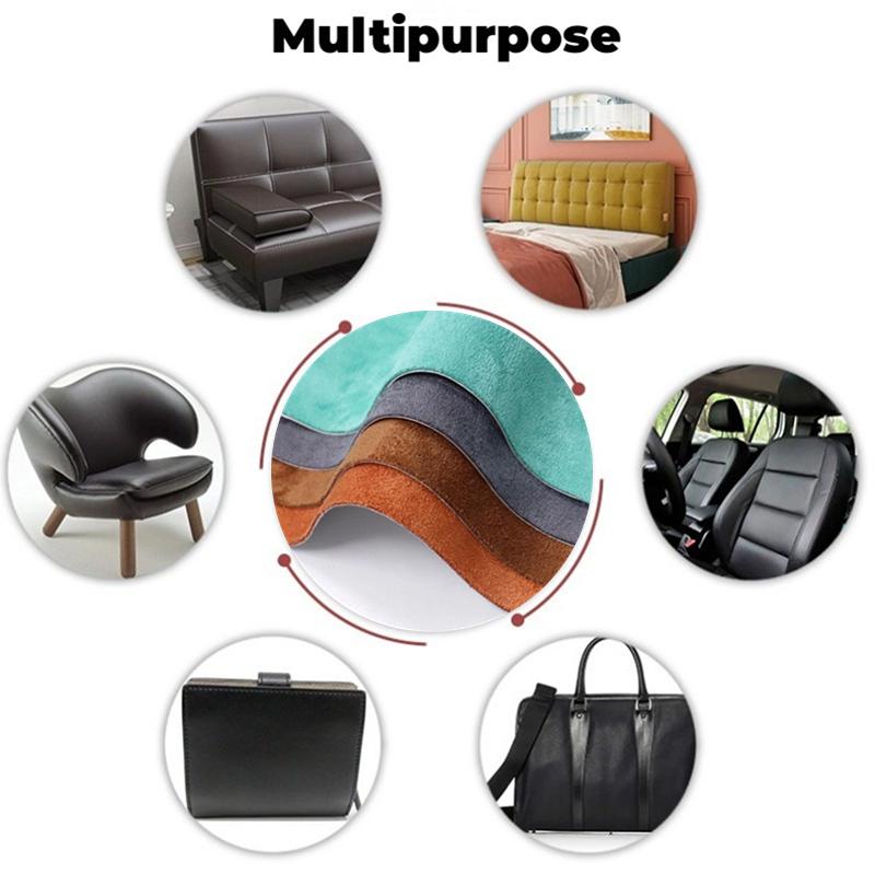 Luxury Faux Suede PU Self Adhesive Leather for Car Interior Sofa Garment Sticker Patches Jewelry Box DIY Velvet Leather Fabric