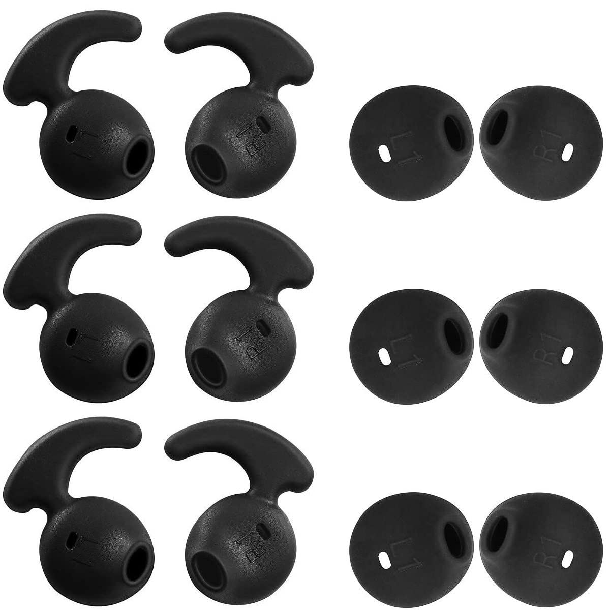 

12 Совместимо с Совместимо с Galaxy S7 S6 в комплекте Устраняет предотвращает улучшает ношение Ear Ear 2 6 Силиконовые наушники Черные SP500B12 A-Pcas