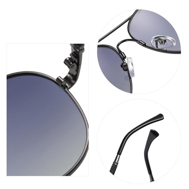 Modische Sonnenbrille mit Metallrahmen, polarisiert, für Herren und Damen, Outdoor-Zubehör, Fahrerbrille, UV400, blendfreie Sonnenbrille