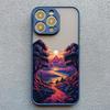 Sunrise Scenery Phone Case For iPhone 17 15 14 Plus Pro Max 16 13 12 11 Pro Max Mini XR X XS Plus Gorgeous Mountain River Cover