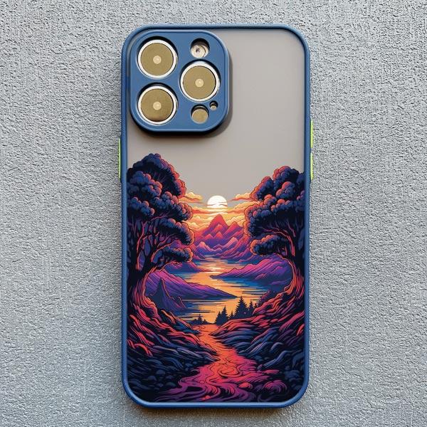 Sunrise Scenery Phone Case For iPhone 17 15 14 Plus Pro Max 16 13 12 11 Pro Max Mini XR X XS Plus Gorgeous Mountain River Cover