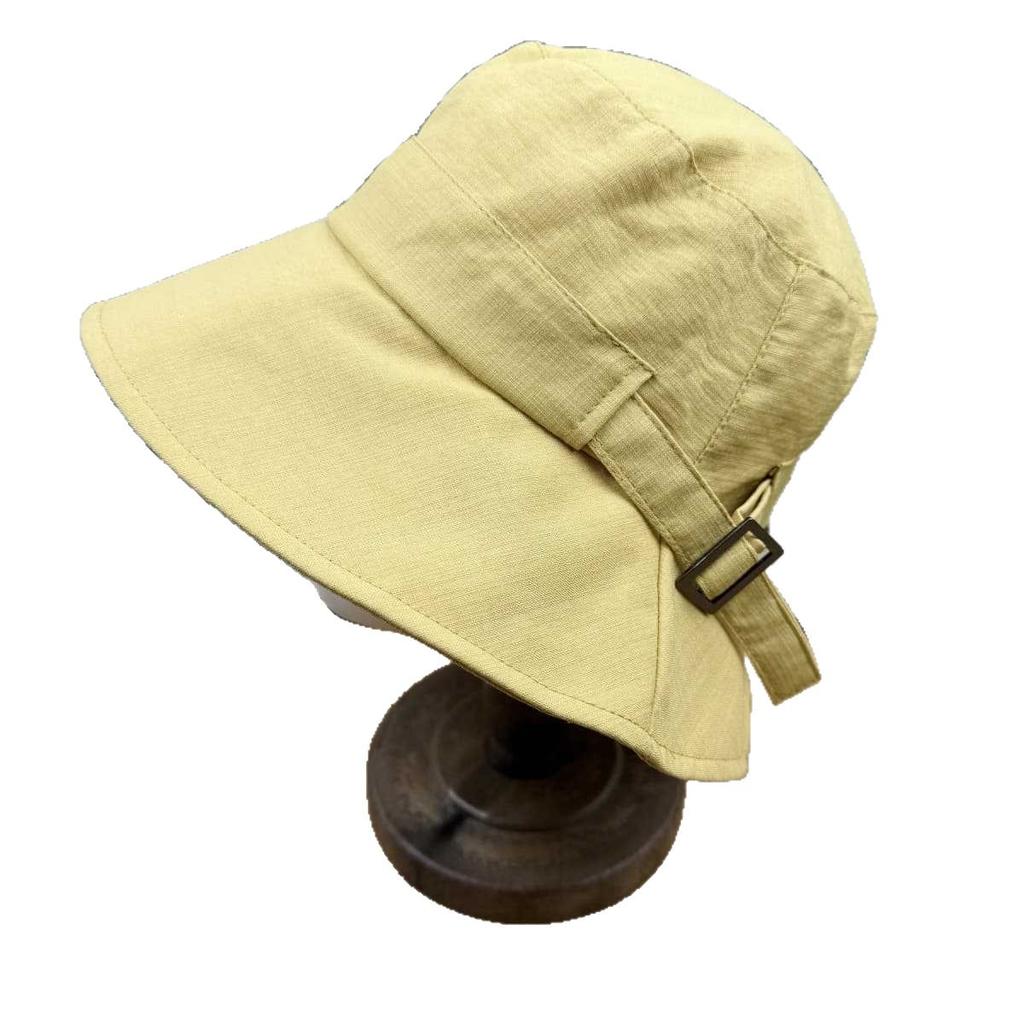Big Eaves Sun Protection Bucket Hat Summer UV Protection Sun Hat Adjustable Face Small Metal Buckle Sun Hat