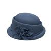 Elegant Three-Dimensional Flower Socialite Australian Hair Curled Top Hat Women'S Wool Beret Autumn And Winter Face Small Bucket Hat