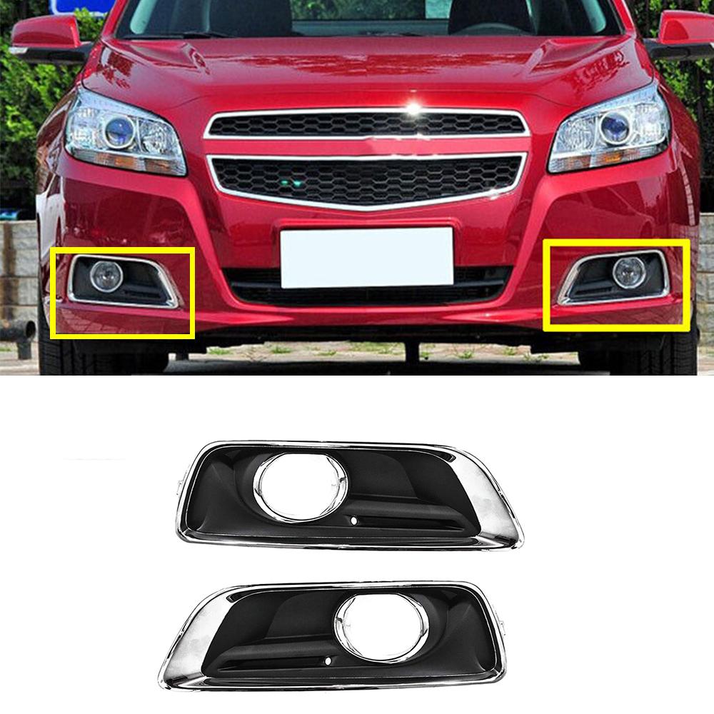 Right&Left Fog Light Cover Grille Bezel For Chevy Malibu 2012 2013 2014 2015