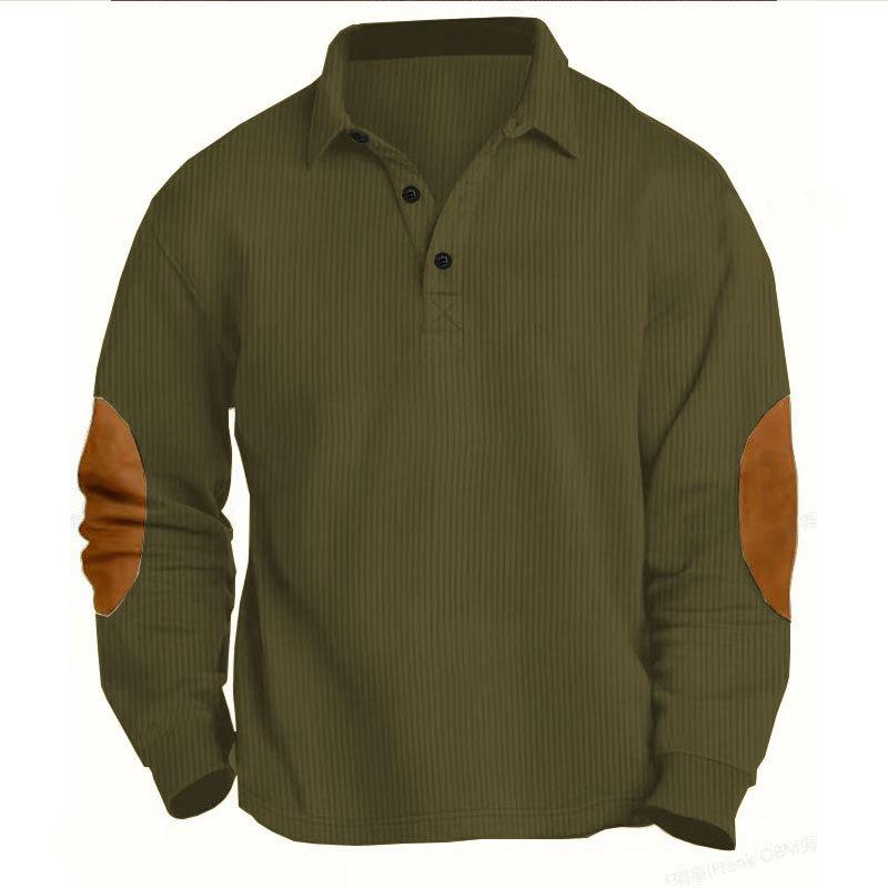 

New Versatile Daily Business Spring And Autumn Men S Men S Standing Collar Long Sleeved Casual Outdoor Hoodie Jacquard Knitted Sweater XXXL армія зелений колір