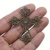 30pcs Vintage Hollow Floral Cross Embellishments - 55x60mm Cast Iron DIY Scrapbooking Corner Decorations - For Crafting & Scrapbooking Enthusiasts