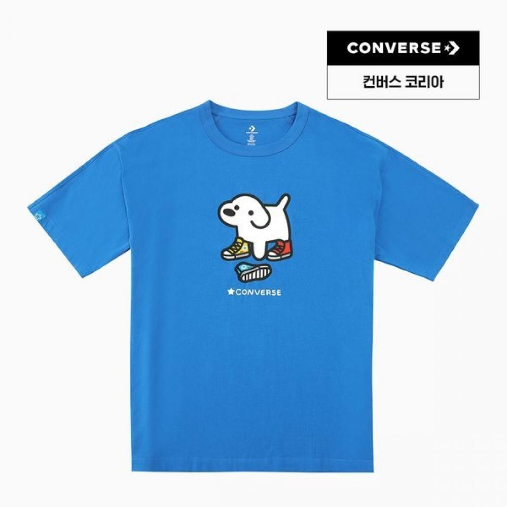 Converse Summer Short Sleeve Sneaker Tee Blue Uck177 Bir