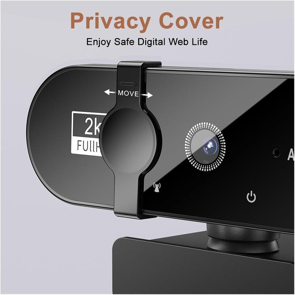 Webcam, Webcam 4K Mini Camera 1080P Webcam Full HD 2K Con Microfono Autofocus Web Camera Per PC Computer Laptop Fotocamera Online(1080P)