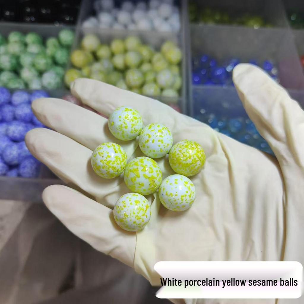16mm Mixed Checkered Glass Beads & Marbles - Nostalgic Crystal Balls for Kids