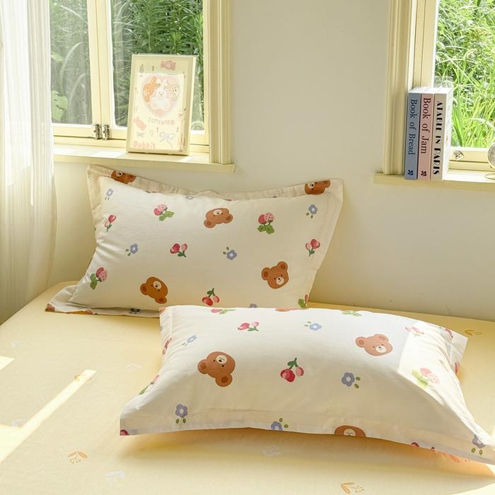 2pcs 48x74cm Pure Cotton Pillowcase Home Bedding Super Soft Plaid Pillow Cover 100% Cotton Pillow Case Dorm Girl Room Decoration