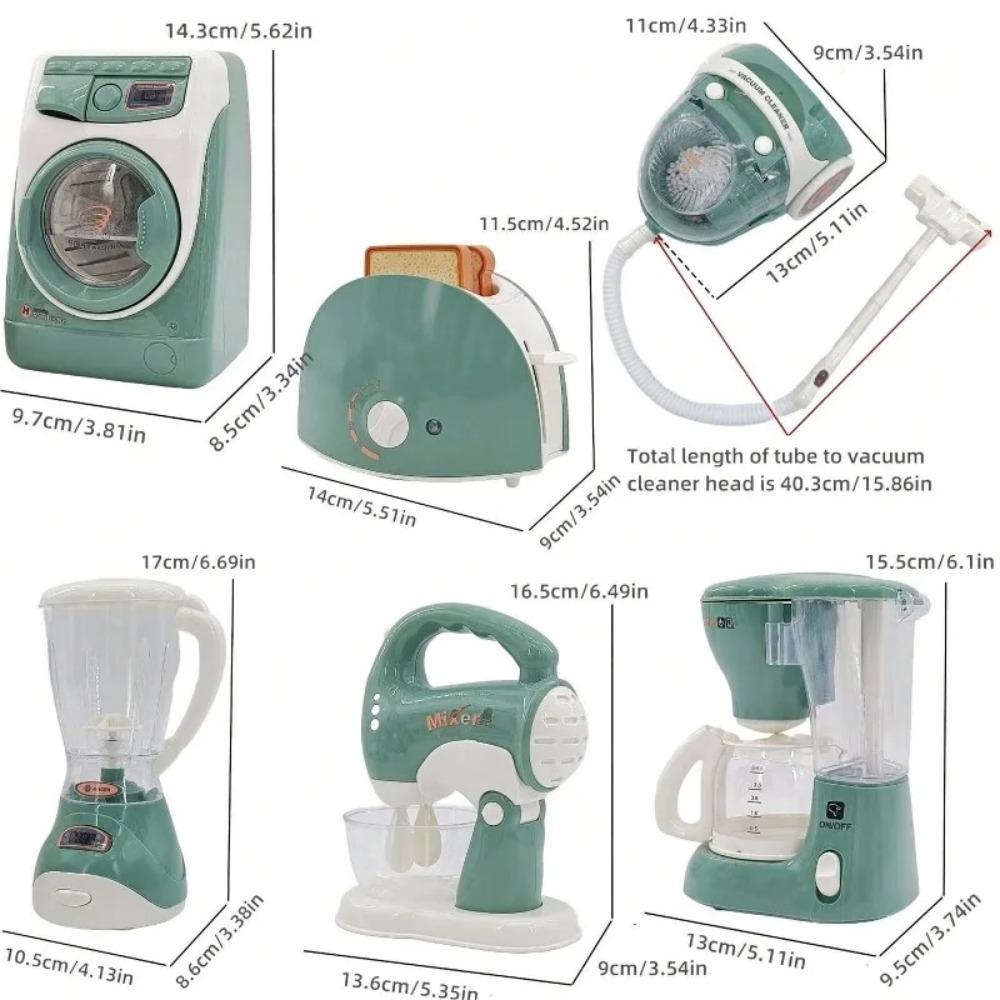 Jucărie Bucătărie de Jucărie cu Sunet și Lumină Cafetieră Mixer Prăjitor de Pâine Blender Set de Bucătărie pentru Copii Cadouri