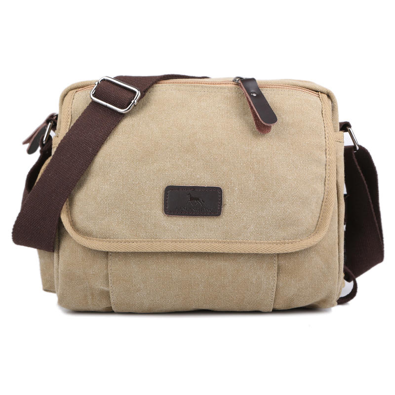 

Multi-functial Casual Messenger Bags Men Canvas Leisure Men Shoulder Bags Vintage Small Crossbody Satchel Bag For Male світлого кольору хакі