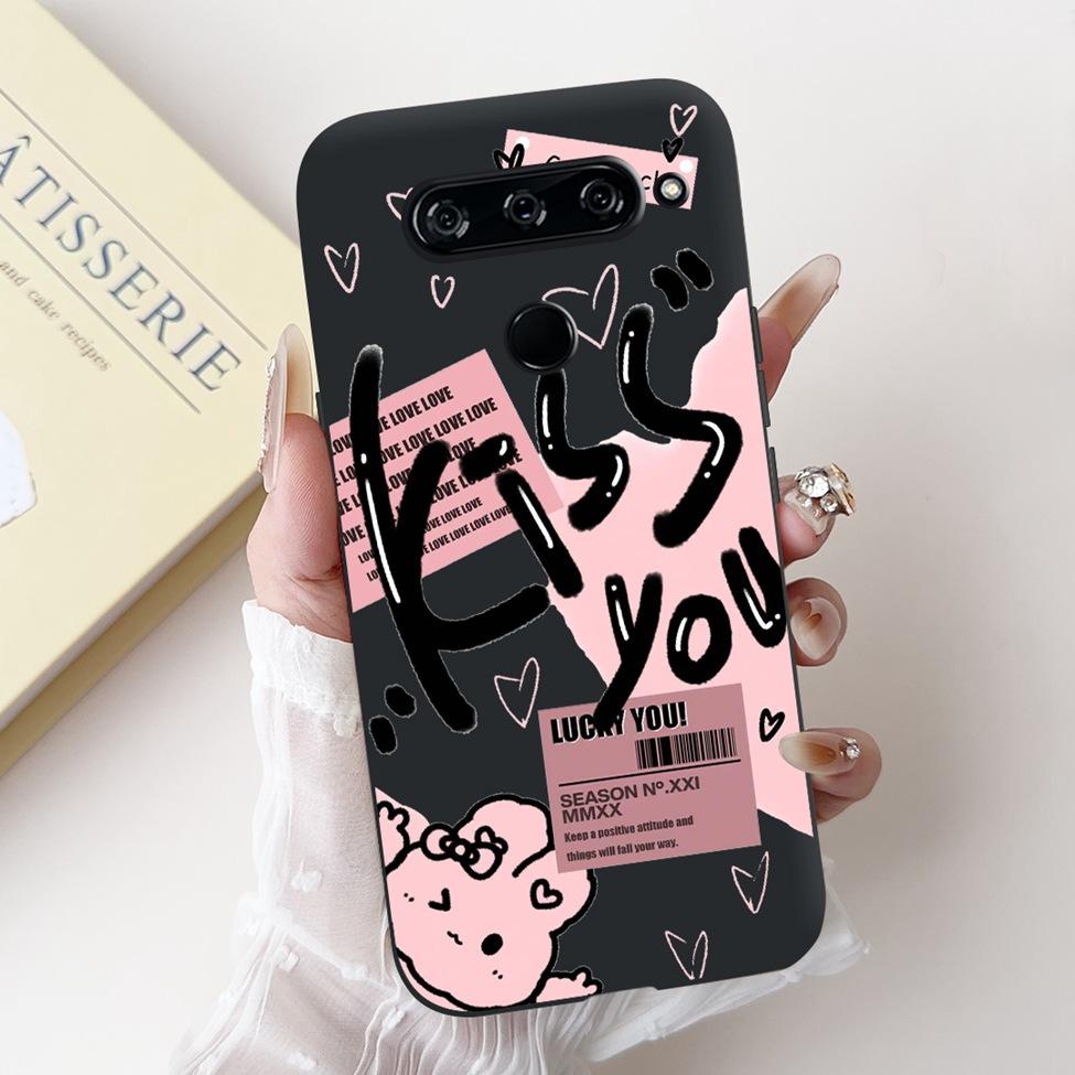 For LG V40 V50 ThinQ Case V50S ThinQ Cute Cartoon Cat Luxury Cool Shockproof Silicone Back Cover For LG V50S ThinQ 5G Phone Case