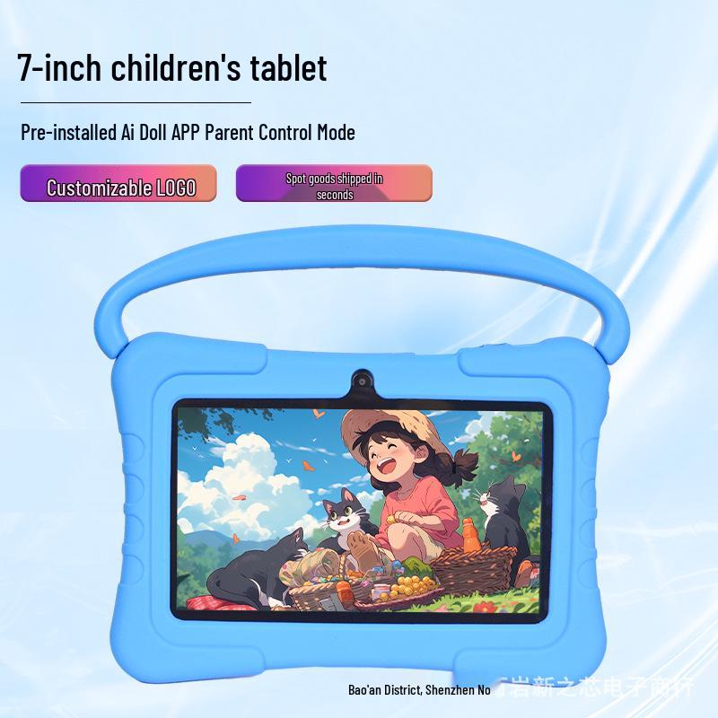 2026 German Tablet for Kids with Protective Drop-proof Leather Stand Case