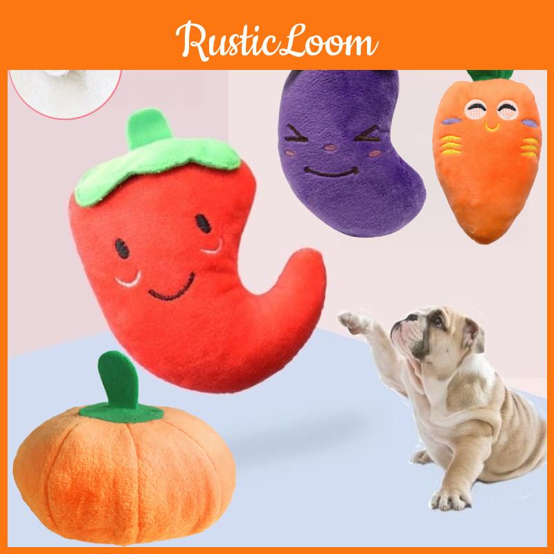 2023 Haustier Hund Plüschtier Mit Geräusch Weich Und Umarmbar Karotte Paprika Kürbis Und Aubergine Großhandel