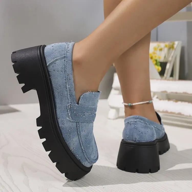 Shoes Women Plus Size Loafers Women British Style Platform Shoes Office Ladies Light Casual Designer Shoes