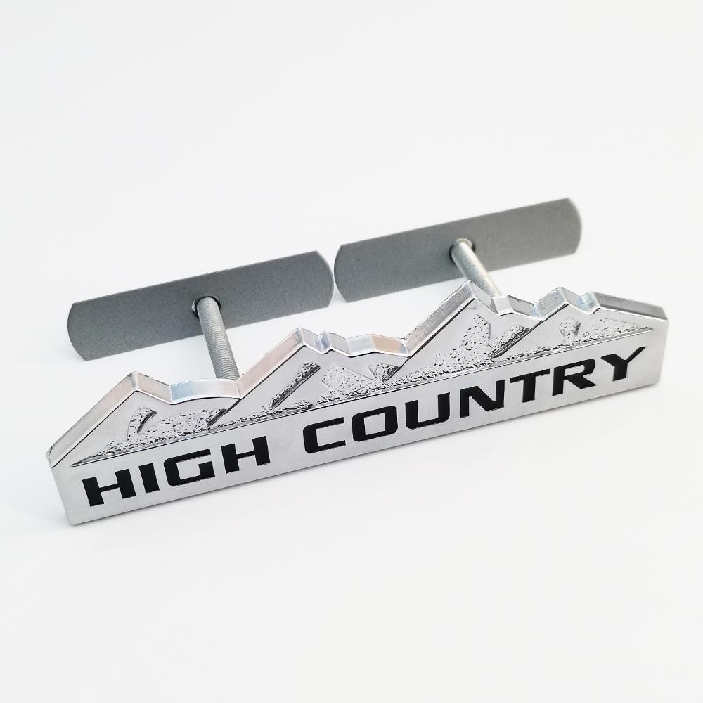 3D Metal HIGH COUNTRY Emblem Badge Alloy Decoration Grille Sticker Car Rear Trunk Fender Side Decal for Chevrolet Accessories