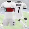 Premium White 7 C.ronaldo Football Kit Set With Original Socks 2022 World Cup Edition