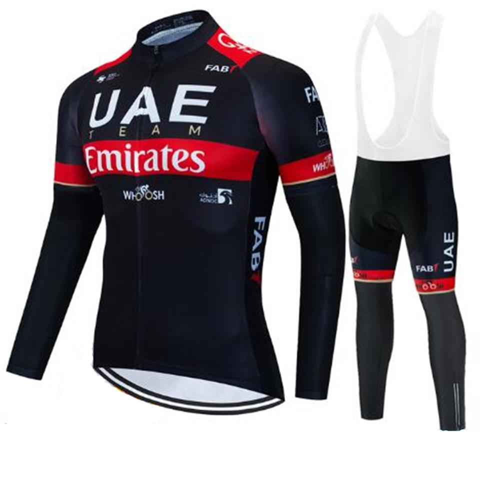 2026 Uae Team Autumn Cycling Jersey Set Bicycle Sportwear MTB Maillot Ropa Ciclismo Road Bike Uniform Long Sleeve Bicicleta Clothing