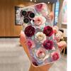 Multicolor Rose Anti-Fall Transparent Case for iPhone 14/15/16/17 Pro Max Series